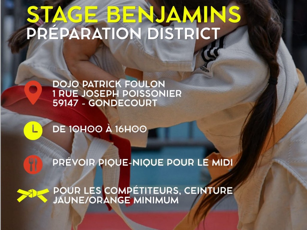 Image de l'actu 'STAGE BENJAMINS LE 23 OCTOBRE A GONDECOURT'