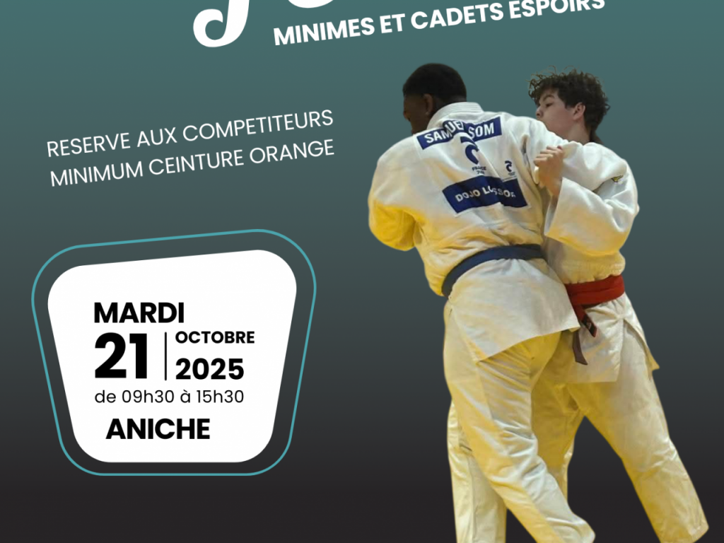 Image de l'actu 'STAGE DEPARTEMENTAL MINIMES ET CADETS ESPOIRS LE 21 OCTOBRE A ANICHE'