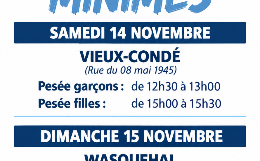DISTRICTS MINIMES LES 14 ET 15 NOVEMBRE